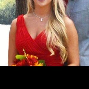 Red bridesmaid dress